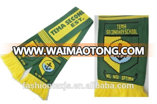 Wholesale cheap Jacquard company logo Official team Soccer Scarf