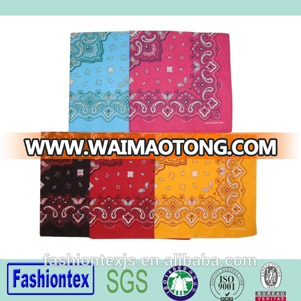 Wholesale paisley pattern cheap cotton custom bandana